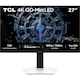 Monitor Gaming TCL QD-Mini LED 27C2A, 27", Dual Mode UHD (3840x2160)/160Hz, FHD (1920x1080)/320Hz, 1ms GTG, G-Sync Compatible, FreeSync Premium, Smart Shadow Boost, HDR 1000, HDMI, DP, VESA 100x100mm, Pivot, Alb