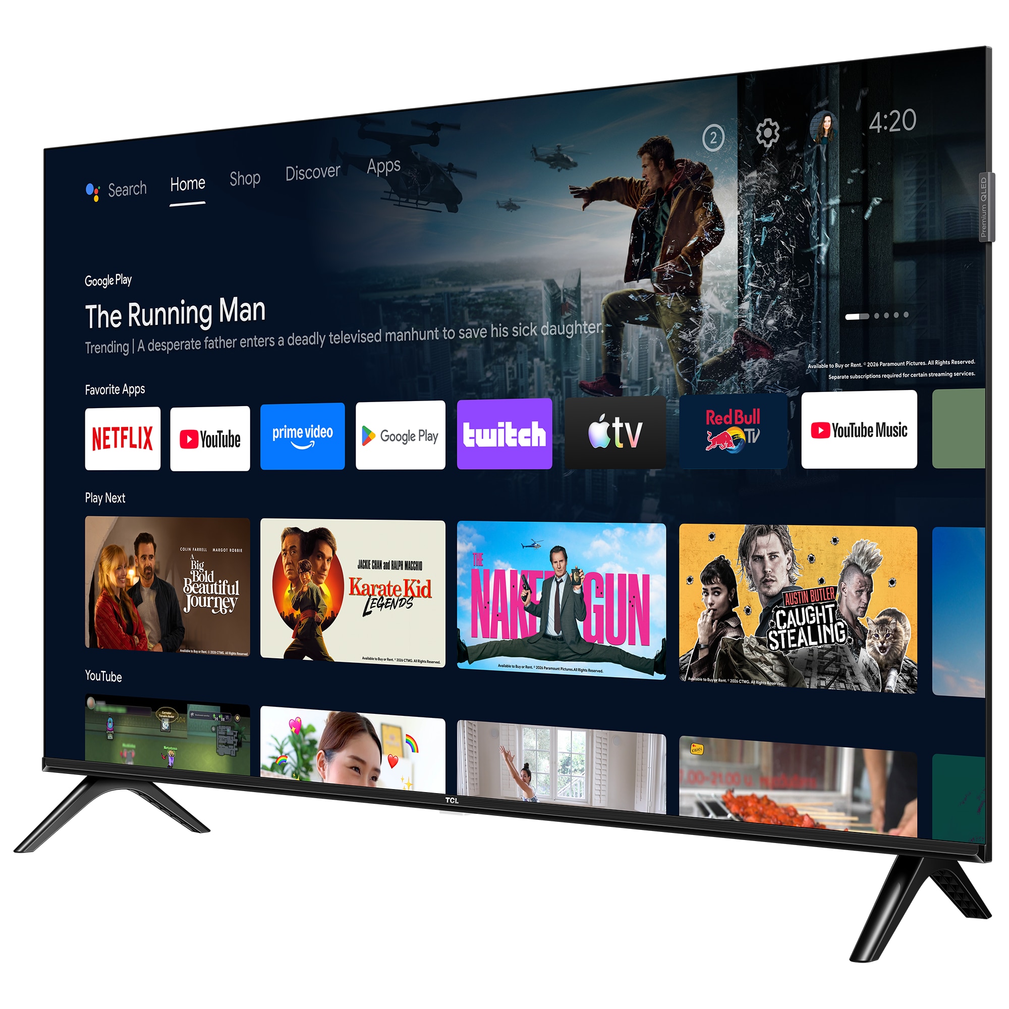 Televizor TCL QLED 32S5L, 80 cm, Smart Android TV, Full HD, Clasa F (Model 2026)