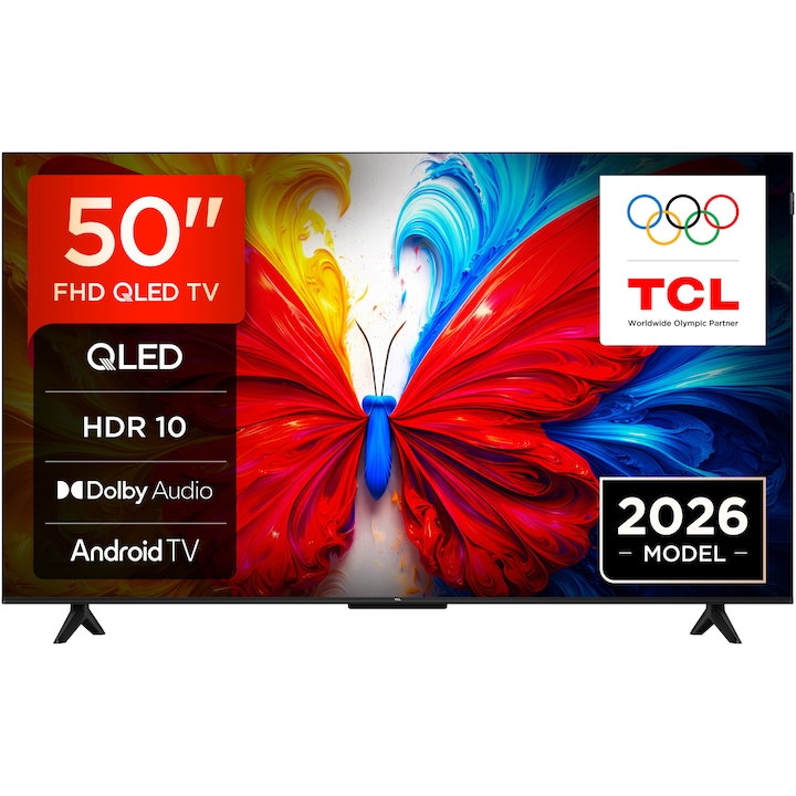 Телевизор TCL QLED 50S5L, 50" (126 см), Smart Android TV, Full HD, Клас F (Модел 2026)