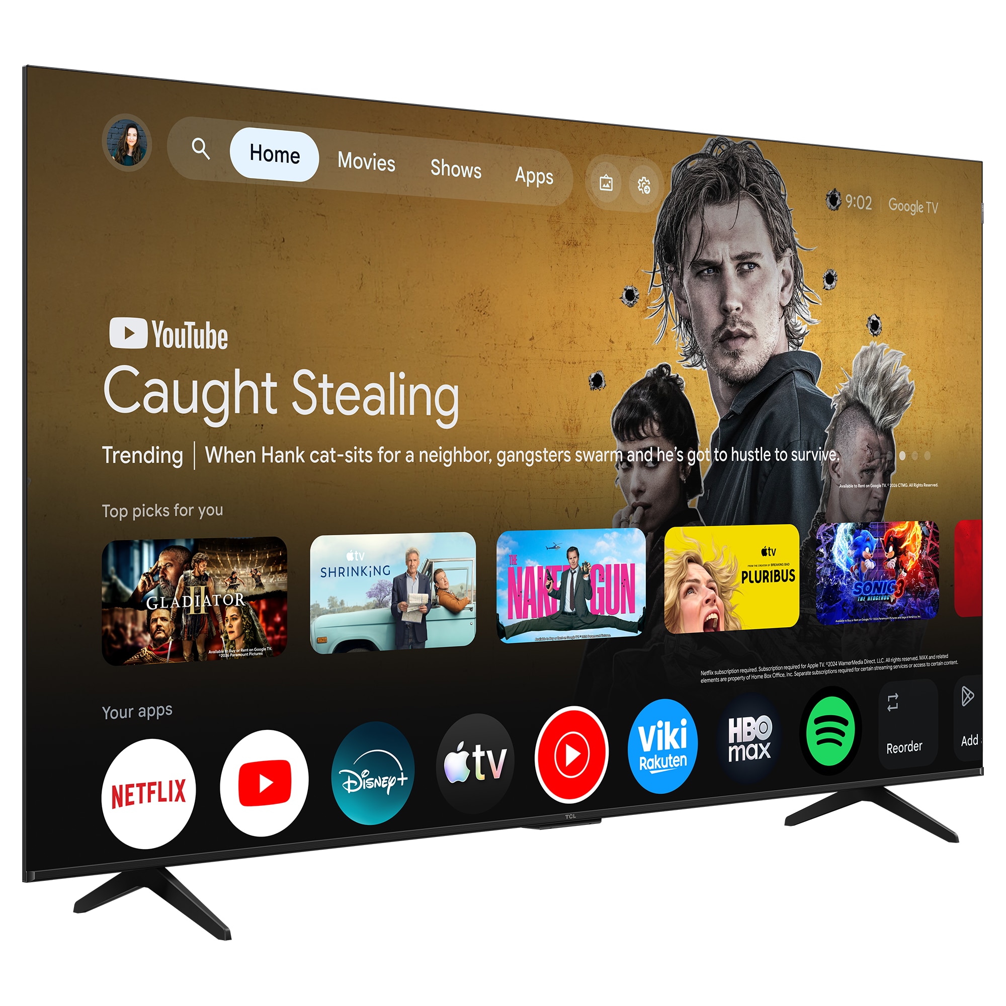 Televizor TCL QLED 75P7L, 189 cm, Smart Google TV, 4K Ultra HD, Clasa E (Model 2026)