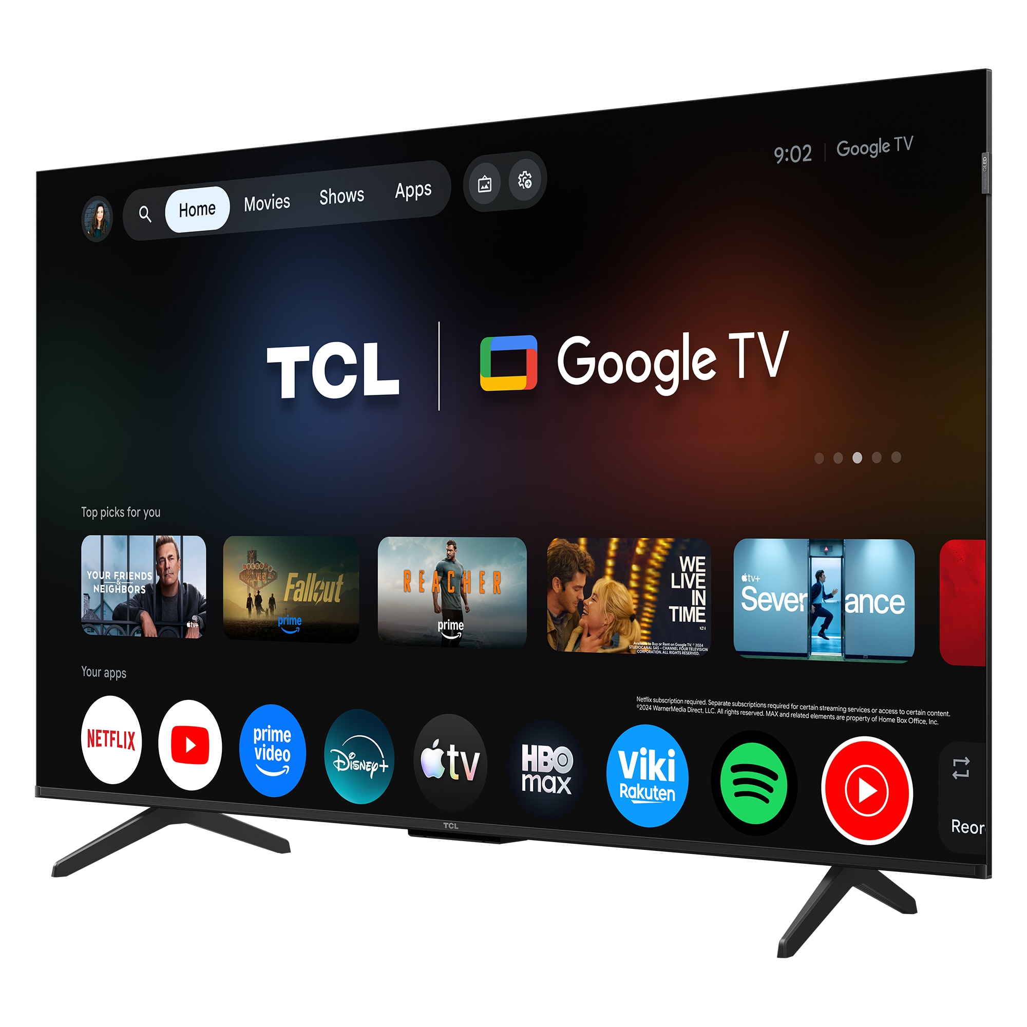 Televizor TCL QLED 50P7L, 126 cm, Smart Google TV, 4K Ultra HD, Clasa F (Model 2026)