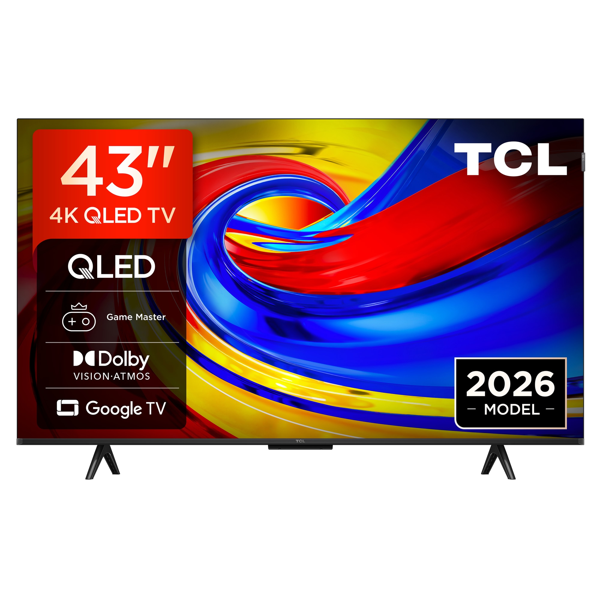 Televizor TCL QLED 43P7L, 108 cm, Smart Google TV, 4K Ultra HD