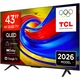 Televizor TCL QLED 43P7L, 108 cm, Smart Google TV, 4K Ultra HD, Clasa F (Model 2026)