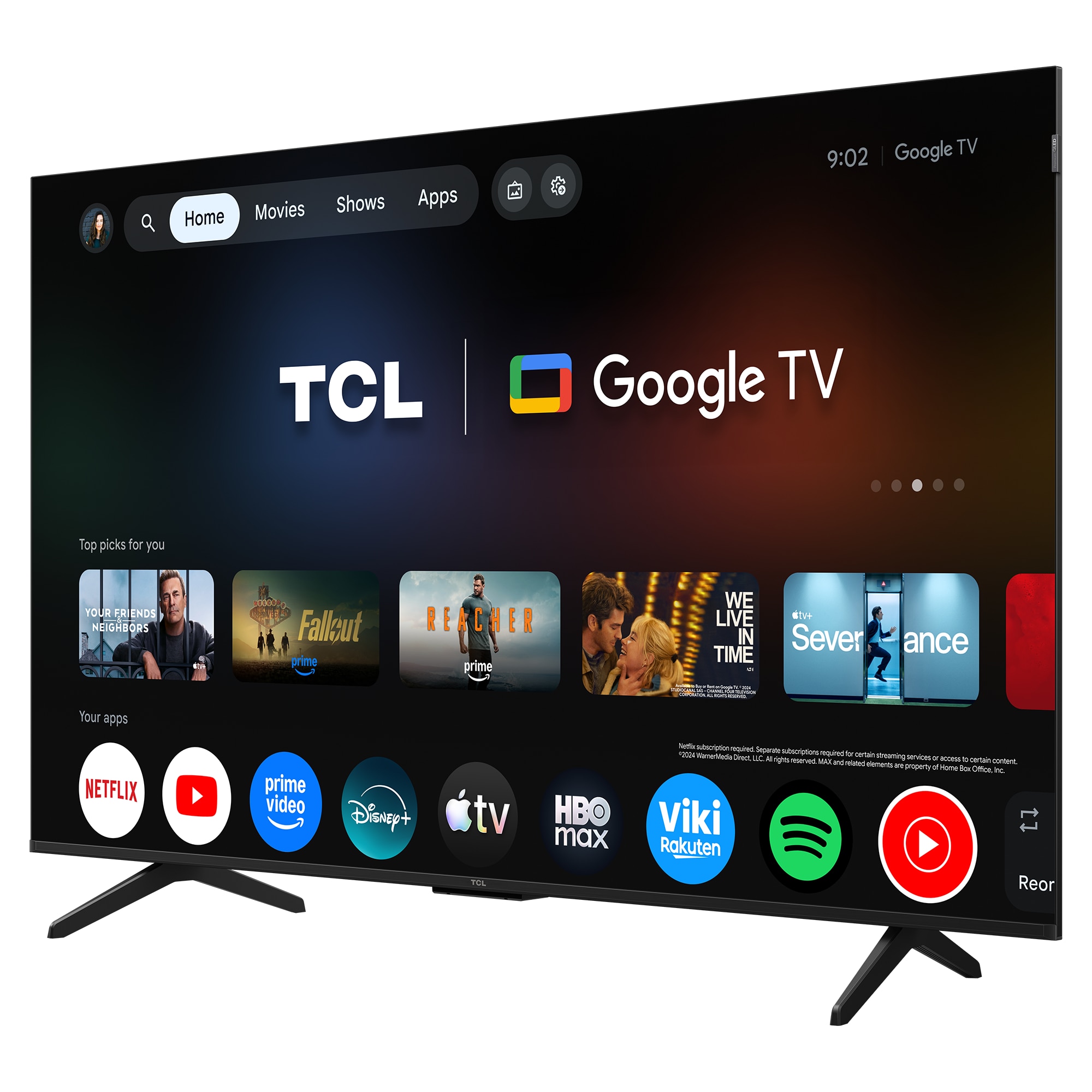 Televizor TCL QLED 55P7L, 139 cm, Smart Google TV, 4K Ultra HD, Clasa F (Model 2026)
