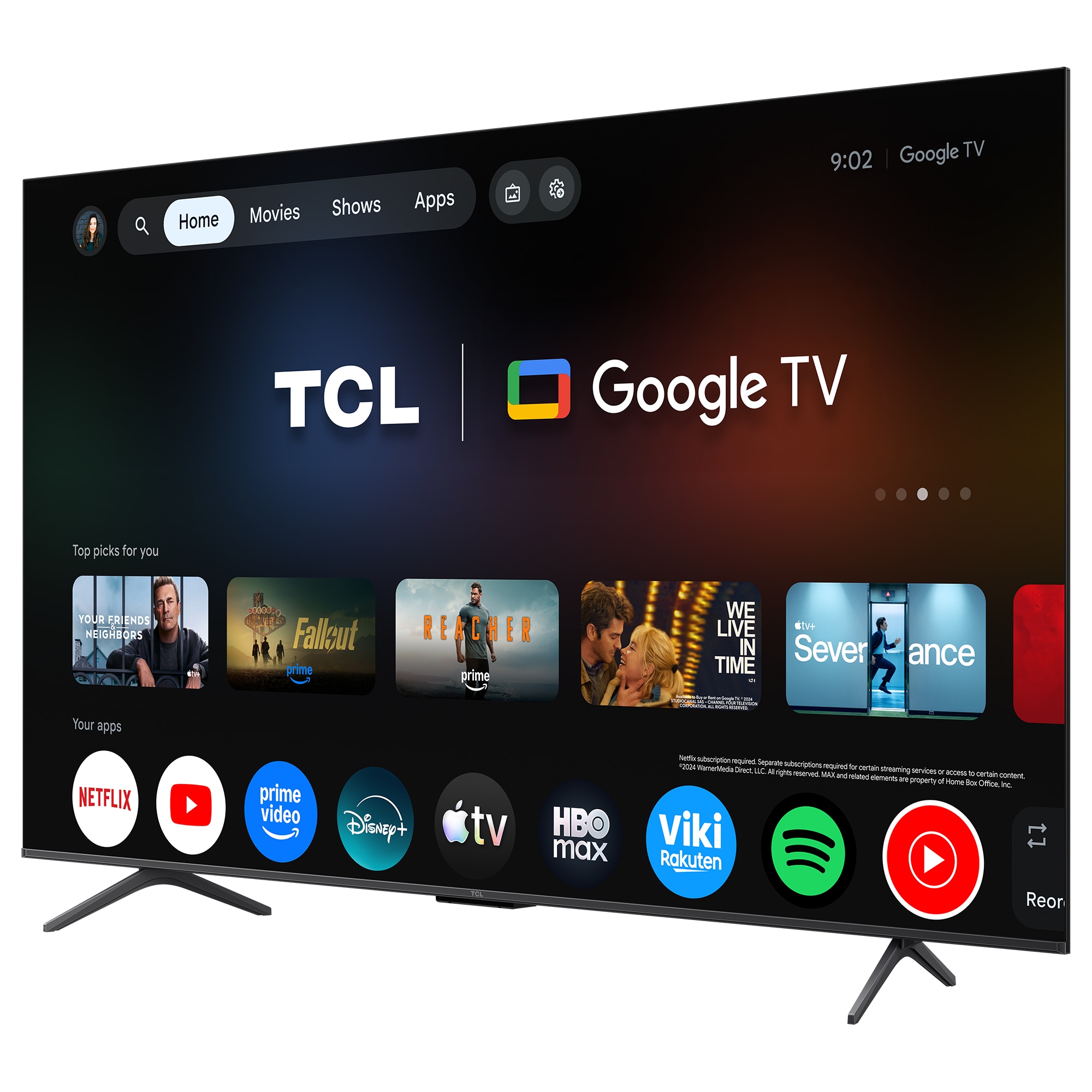 Televizor TCL QLED 65P8L, 164 cm, Smart Google TV, 4K Ultra HD, 144Hz, Clasa F (Model 2026)