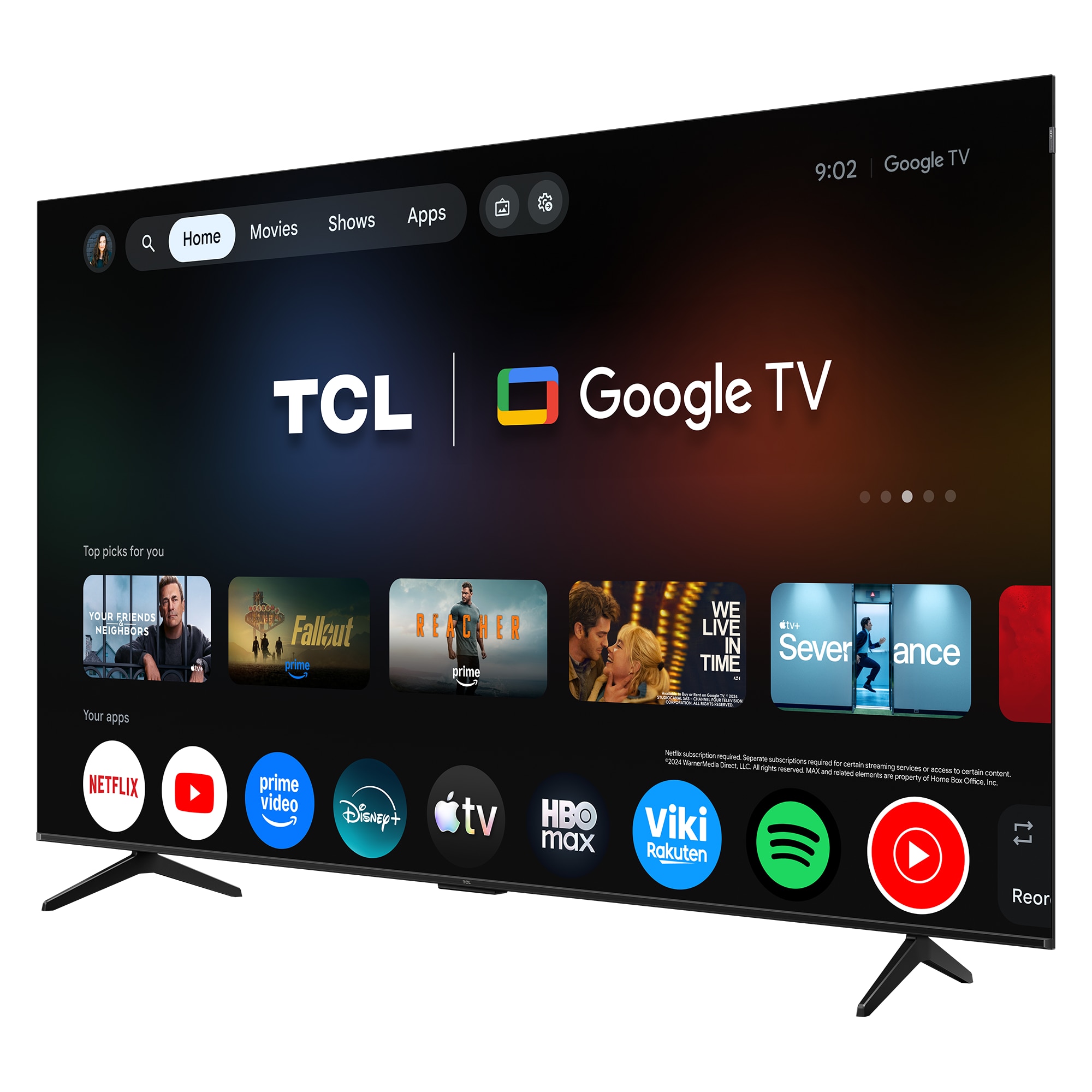 Televizor TCL QLED 85P7L, 214 cm, Smart Google TV, 4K Ultra HD, Clasa E (Model 2026)