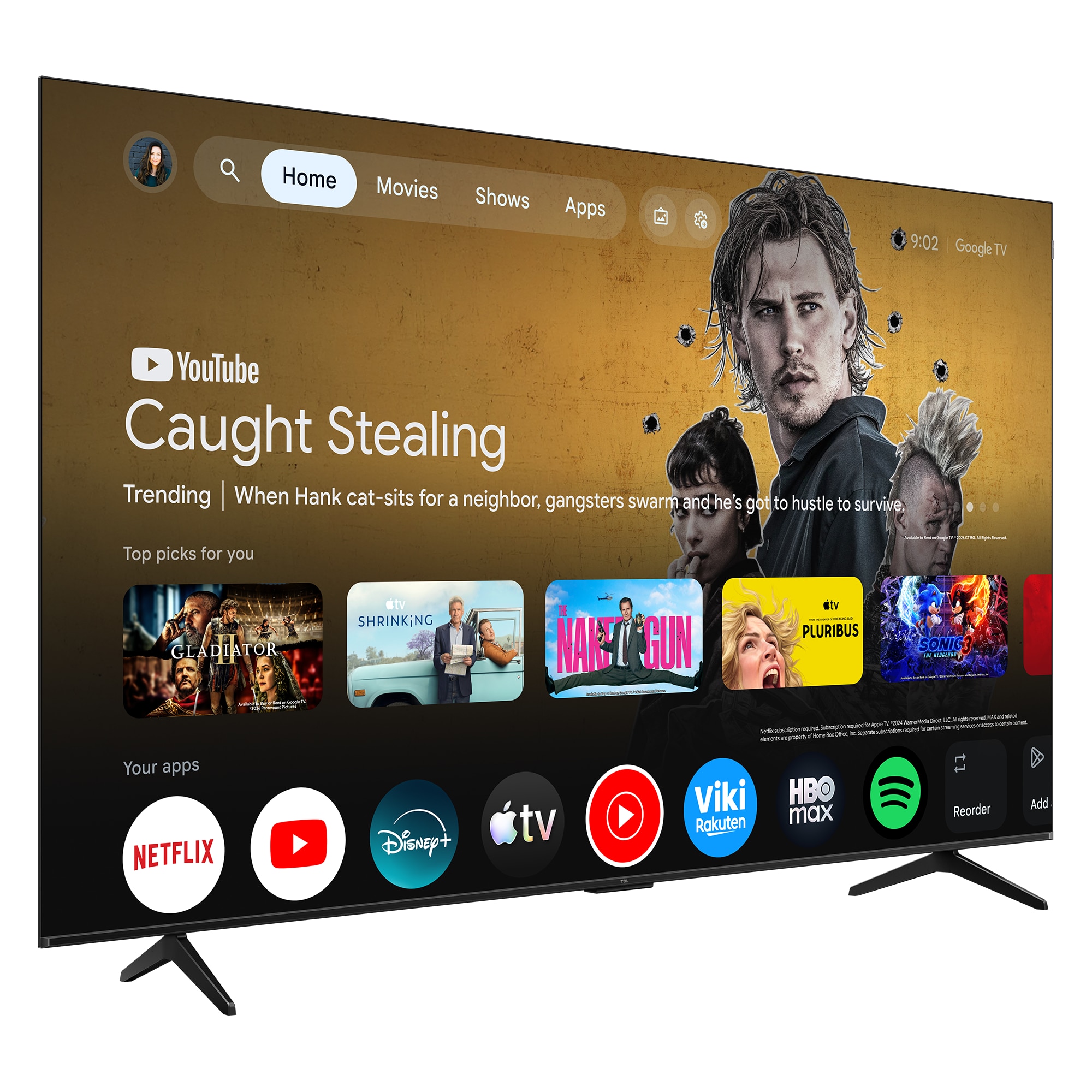 Televizor TCL QLED 85P7L, 214 cm, Smart Google TV, 4K Ultra HD, Clasa E (Model 2026)