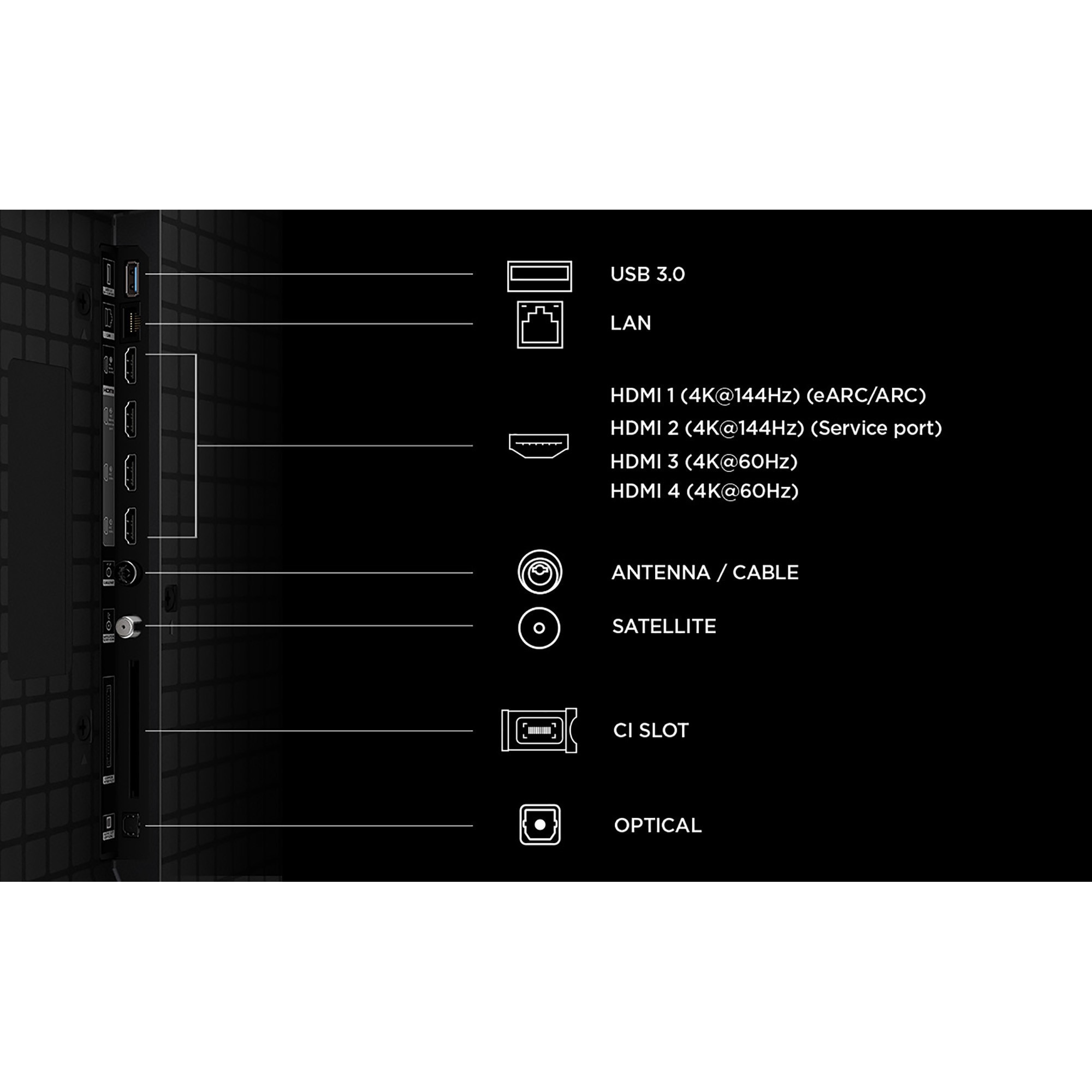 Televizor TCL QLED 85P8L, 214 cm, Smart Google TV, 4K Ultra HD, 144Hz, Clasa F (Model 2026)