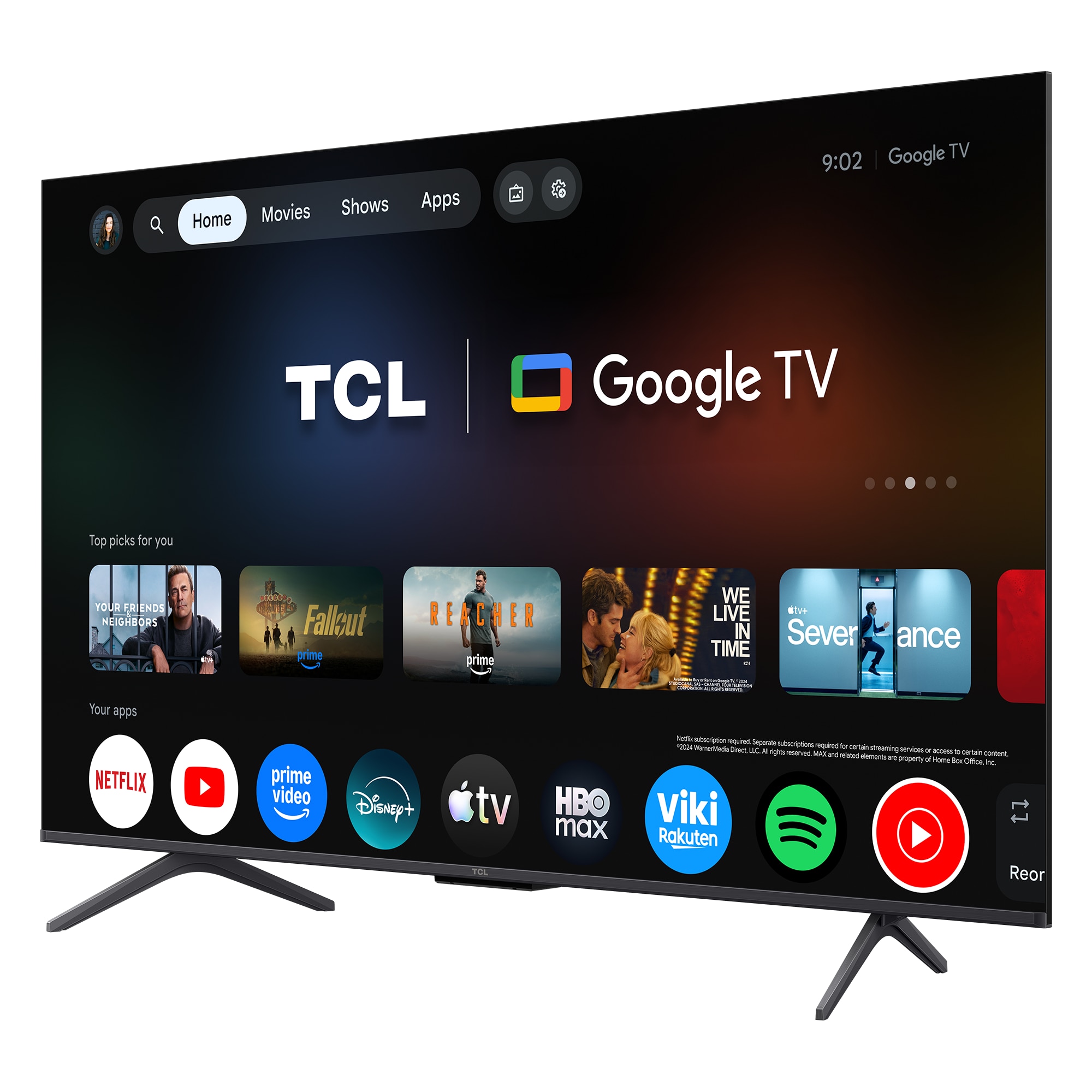 Televizor TCL QLED 55P8L, 139 cm, Smart Google TV, 4K Ultra HD, 144Hz, Clasa F (Model 2026)