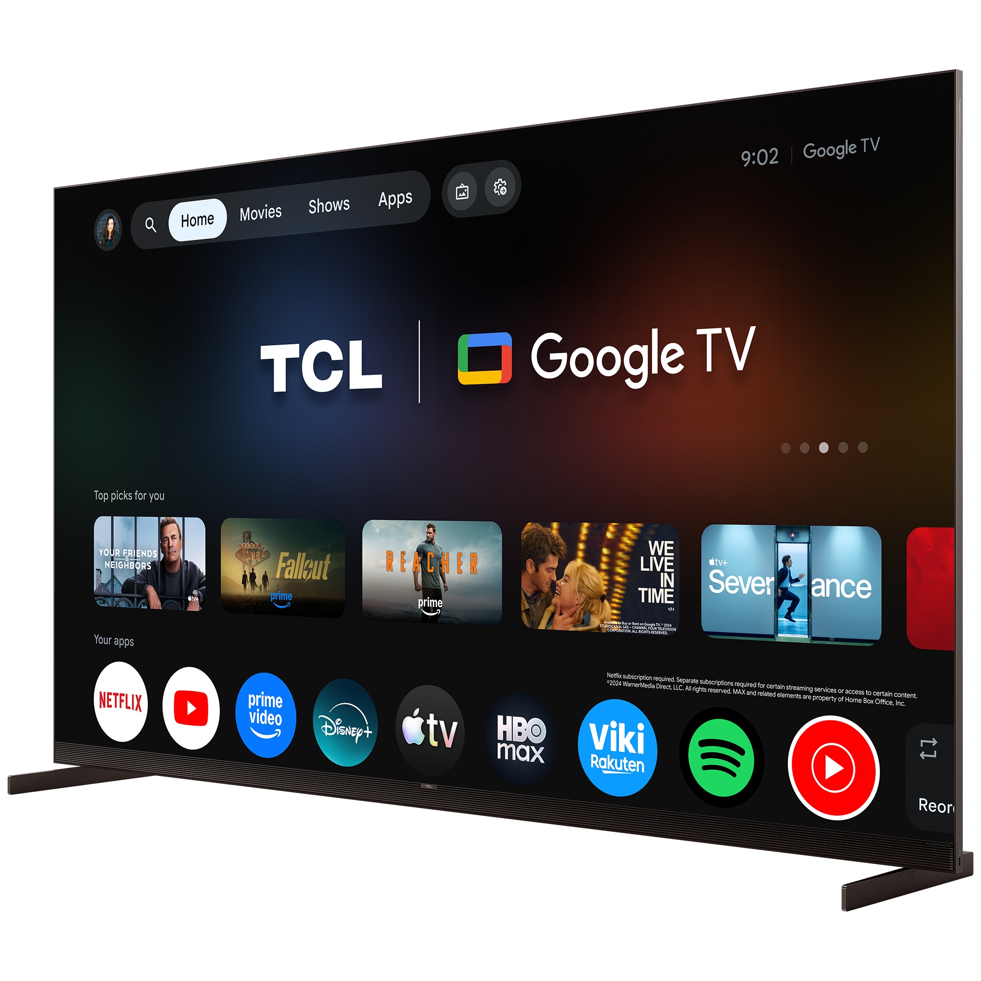 Televizor TCL SQD-MiniLed 98X11L, 248 cm, Smart Google TV, 4K Ultra HD, 144Hz, Sunet Bang & Olufsen, Clasa F (Model 2026)