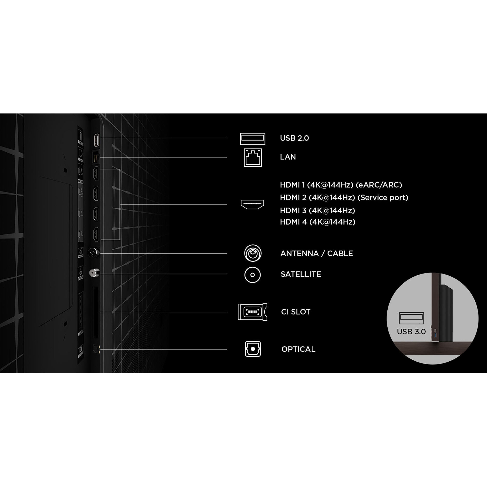 Televizor TCL SQD-MiniLed 98X11L, 248 cm, Smart Google TV, 4K Ultra HD, 144Hz, Sunet Bang & Olufsen, Clasa F (Model 2026)