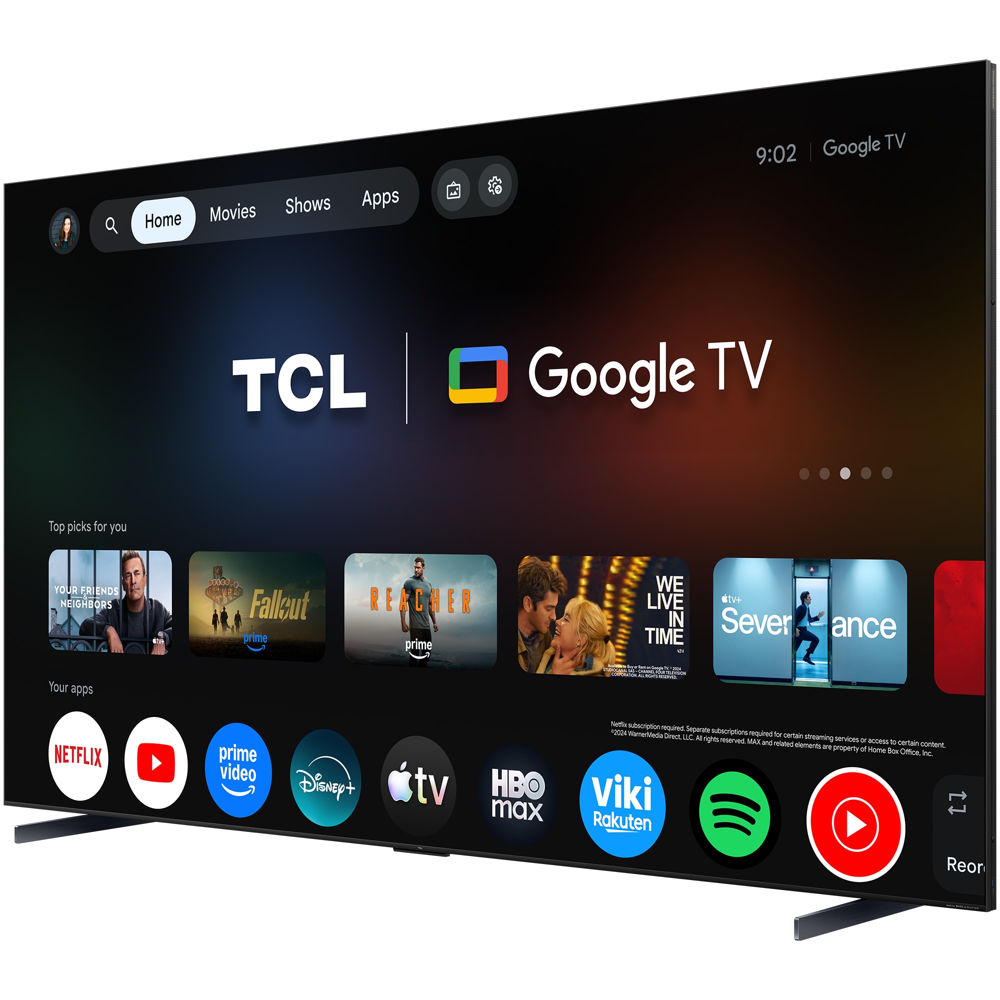 Televizor TCL RGB-MiniLed 115RM9L, 292 cm, Smart Google TV, 4K Ultra HD, 144Hz, Clasa D (Model 2026)