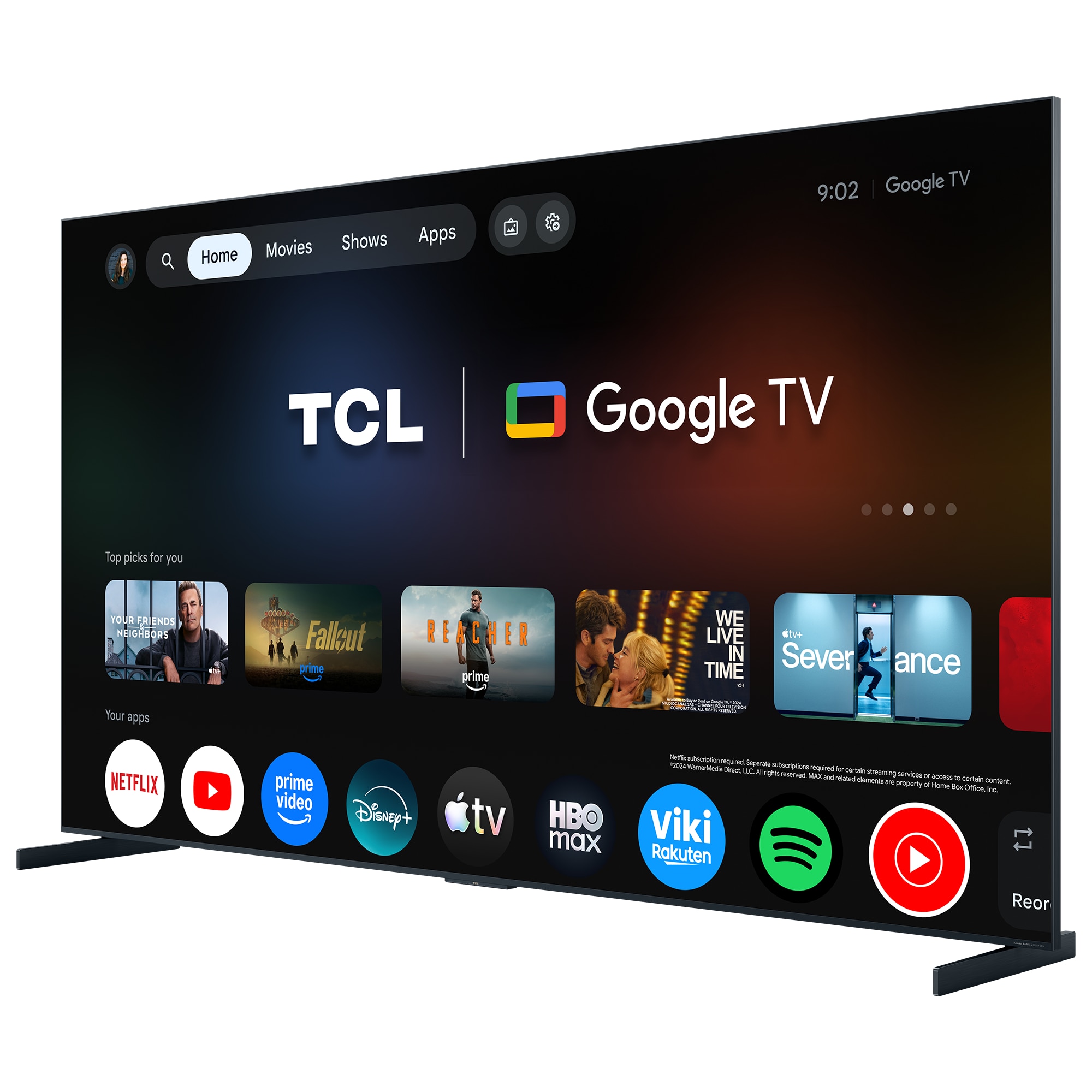 Televizor TCL RGB-MiniLed 98RM9L, 248 cm, Smart Google TV, 4K Ultra HD, 144Hz, Sunet Bang & Olufsen, Clasa F (Model 2026)