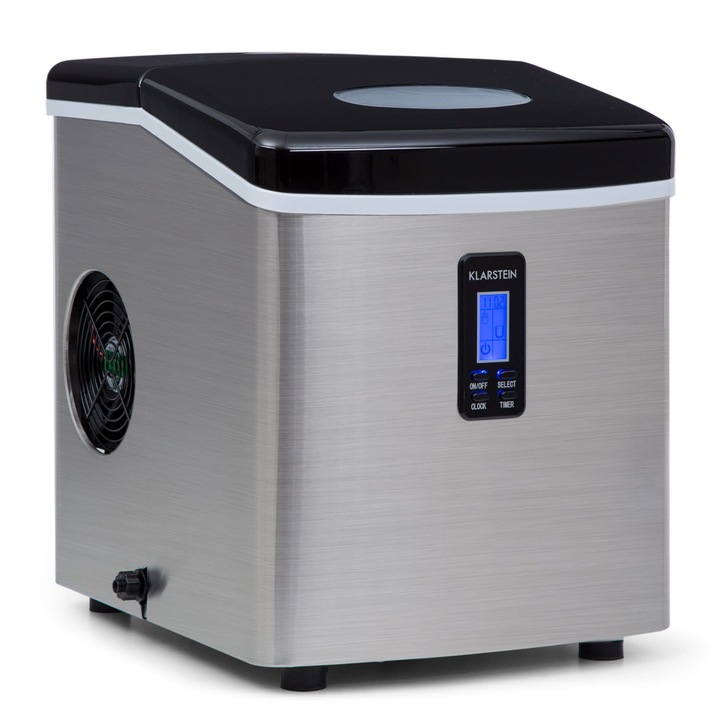 Masina de gheata Klarstein Mr. Black-Frost 150W, neagra, 30x38x37cm, capacitate 15kg/24h