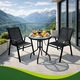 Set 2 scaune gradina VarioShop®, scaune exterior confortabile, rezistente la intemperii, design modern pentru terasa si gradina