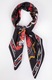 Черен шал с червени шарки UNI
