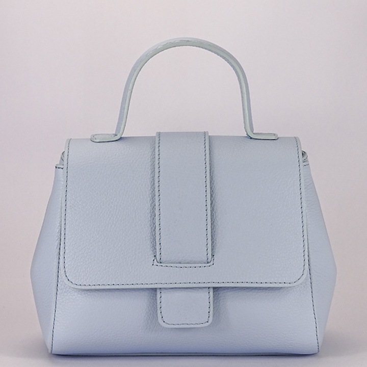 Geanta albastru deschis din piele naturala 1047 123 Albastru