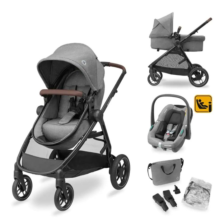 Zelia S Trio carucior Cabriofix S cu suport i-Size - Gri