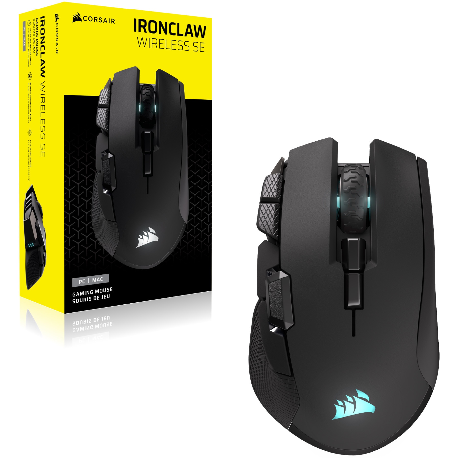 【C17112】SEIREN/THE NEW WORLD Mouse Gaming Wireless Corsair Ironclaw SE, Wireless, Backlit RGB