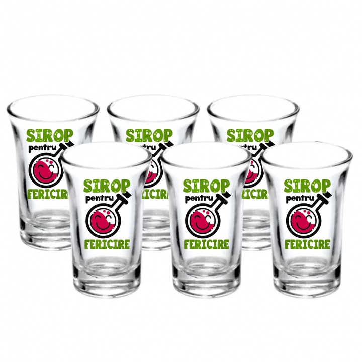 Set 6 pahare fără picior, Gift Shop, 40 ml, sticlă, model 116bs