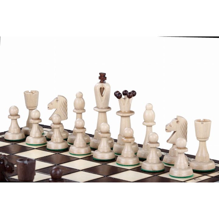 Set sah din lemn traditional 42x42cm