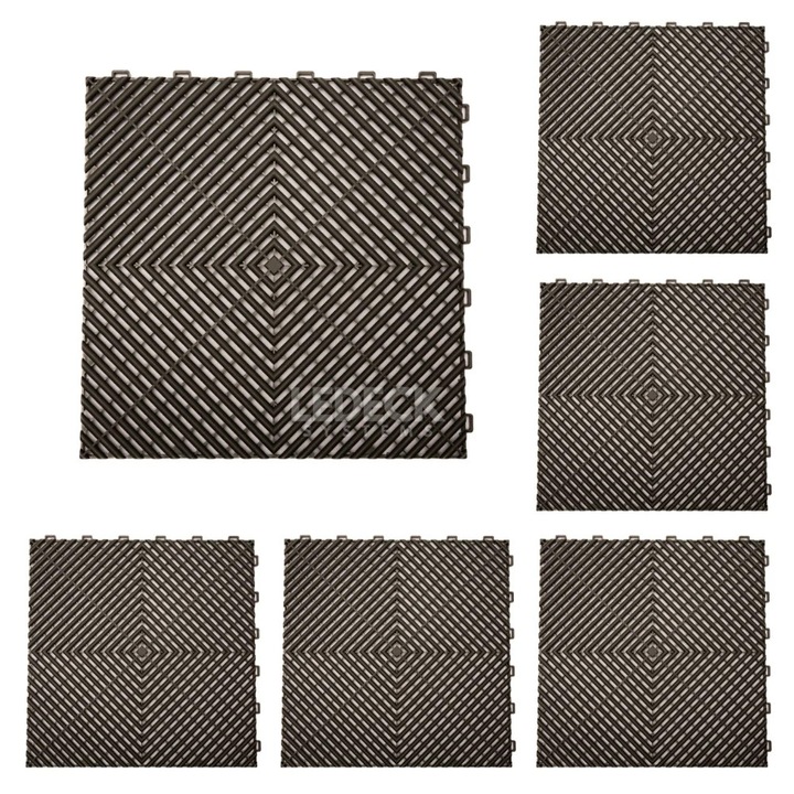 Pardoseala Modulara Plastic PP – Exterior, Garaj Auto, Service, Terasa - GRI (pret pe m2)