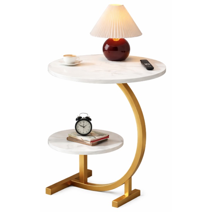 Elegáns, északi dizájnú dohányzóasztal nappaliba, 62x40cm