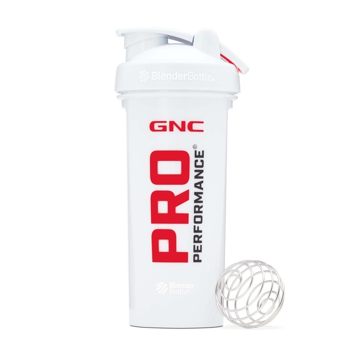 Blender Shaker GNC Clasic, Editie Speciala Jalapeno, 800 ml, etansare rezistenta la scurgeri, sisteme de amestecare brevetat
