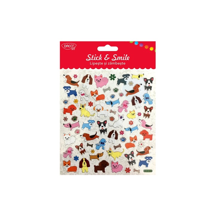 Stickere decorative Daco Art Catei, Multicolor, 15 x 16,6 cm, pentru proiecte creative