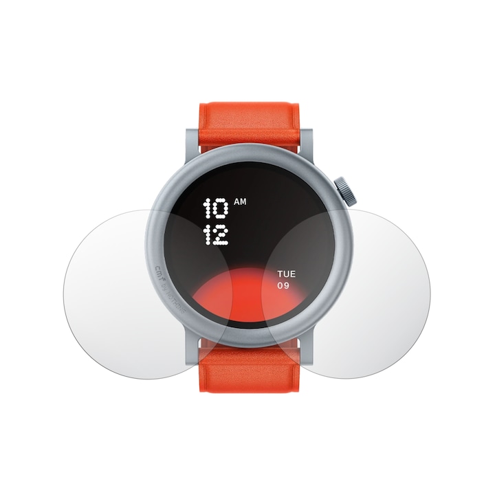 Set 2X Folie Protectie Ecran HD iSkinz pentru Nothing CMF Watch Pro 2, Invisible Skinz, Siliconica Ultra-Clear cu Acoperire Totala, Adeziva si Flexibila