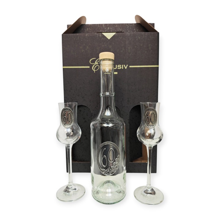Set de pahare pentru grappa, pentru a 60-a aniversare, a 60-a aniversare a nunții