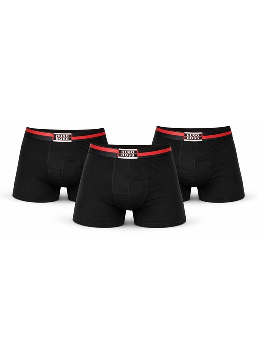 Boxeri barbatesti, Set de 3, 95% Bumbac, Negru, Negru