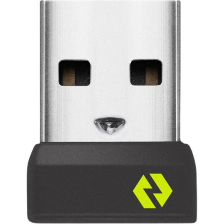 Безжичен адаптер, USB Bolt, Множествена свързаност, съвместим с Logitech, Черен