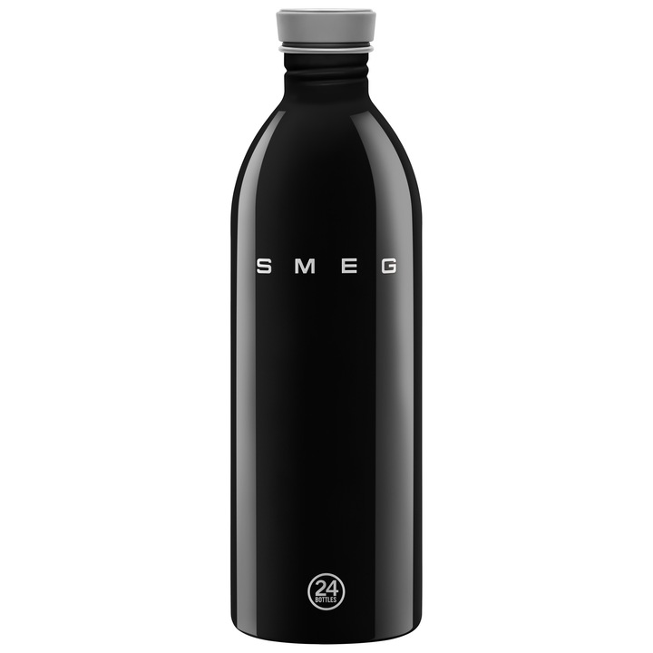 Sticlă reutilizabilă Smeg, 1000 ml, inox, negru
