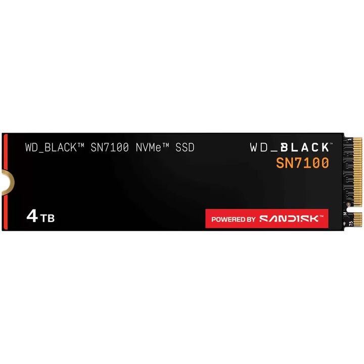 Szilárdtestalapú meghajtó (SSD) Western Digital Black SN7100 4TB PCI Express 5.0 x4 M.2 2280