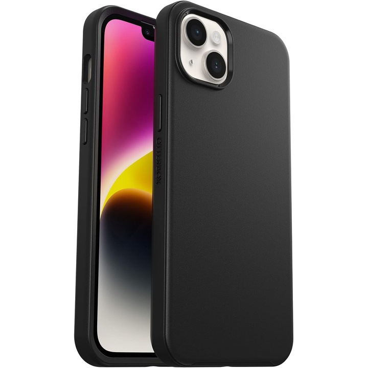 OtterBox Symmetry Series védőtok iPhone 14 Plus készülékhez, vékony, ütésálló kialakítás – Fekete