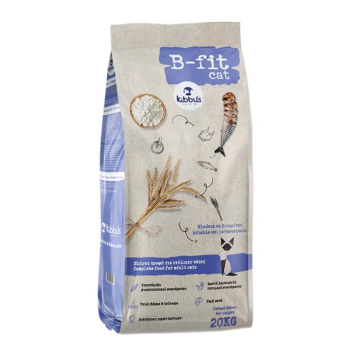 Hrana uscata pentru pisici Kibbus B-Fit, Somon, 20kg