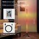 Lampa de podea LED colorata, Bedee, RGB Corner Floor Lamp, dimabil, lumina ambientala, Sincronizare iluminare si muzica, Poate fi controlat prin telecomanda, cu sincronizare muzicala pentru living, dormitor, camera de jocuri, 120cm