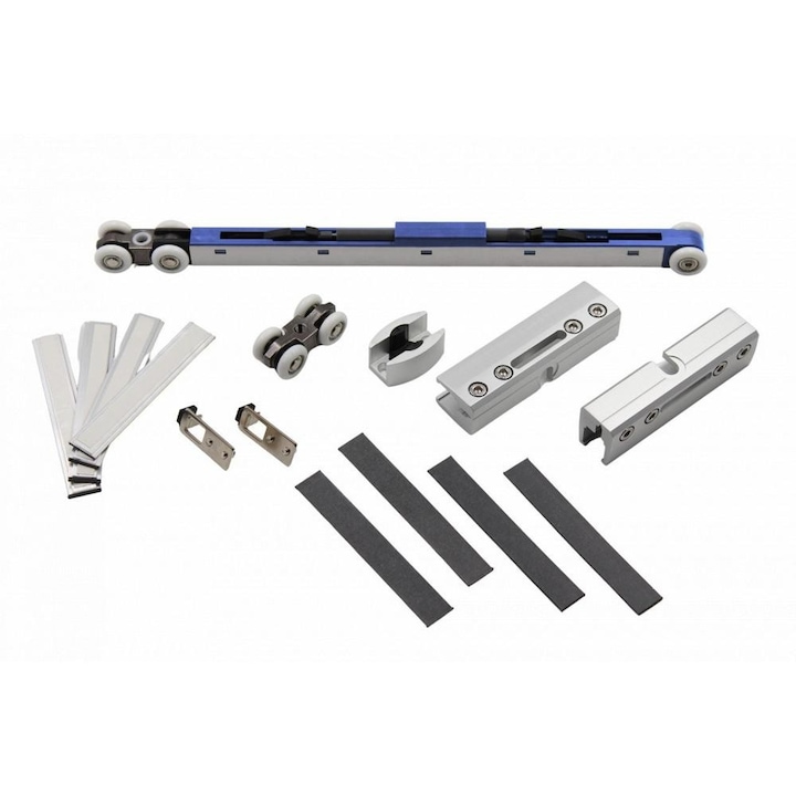 Sistem de Glisare Volo 80, Set pentru 1 Usa din Sticla, Aluminiu, Amortizare Inclusa