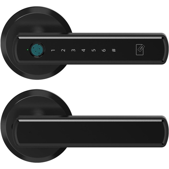 Set Maner Smart si Broasca, Cittalock, Negru Mat, Metal