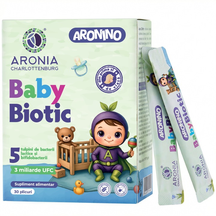 Aronino Baby Biotic — 5 probiotice care sustin digestia, flora intestinala si imunitatea bebelusilor