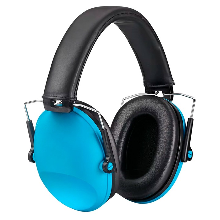 Casti antifonice de protectie pentru copii PIXEL, 26 dB, design prietenos, culoare albastra