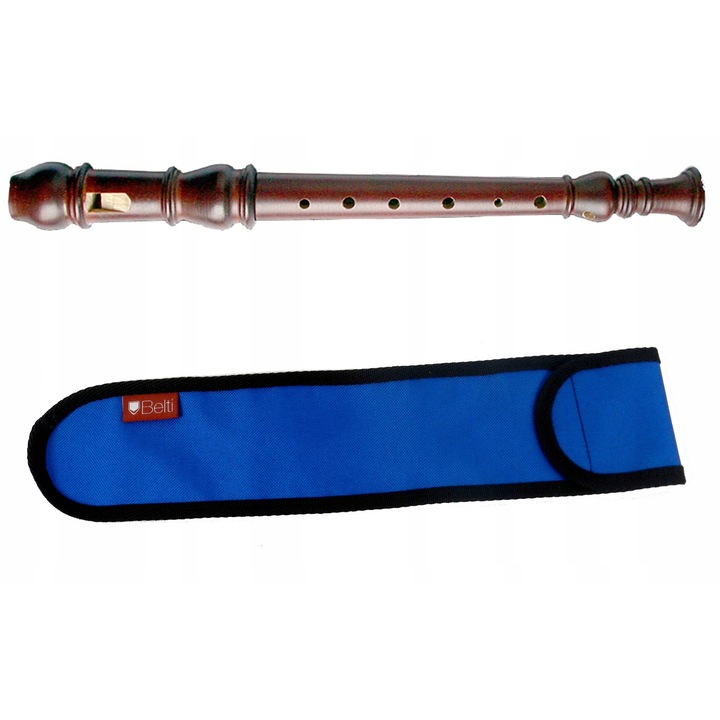 Szoprán furulya, MatMax, Fryderyk modell, fa, kék, tokkal