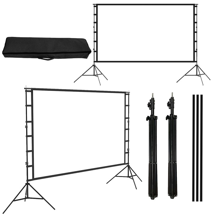 Vetítővászon 115", PIXEL, mobil, komplett szett, 16:9, 275x260cm