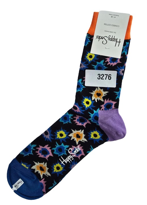 Sosete Happy Socks unisex, multicolor, marimea 41-46, realizate din bumbac
