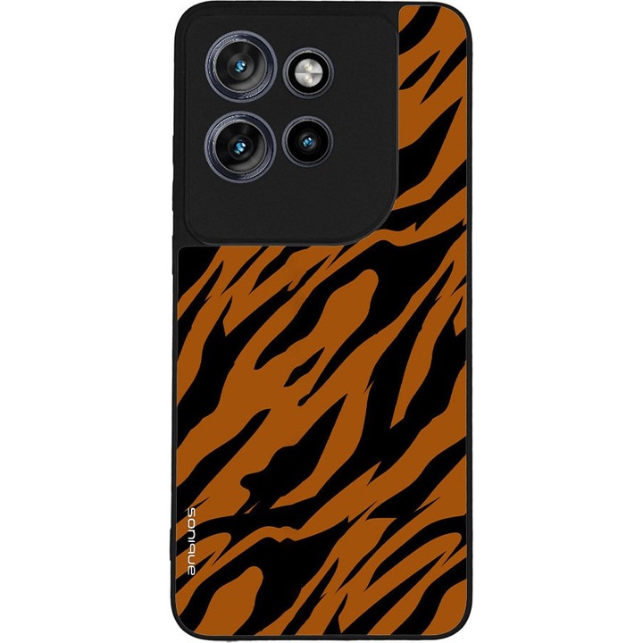 Husa telefon Sonique Animal Print Series, silicon, design animal print, protectie antisoc, pentru Motorola Edge 50 Neo 5G