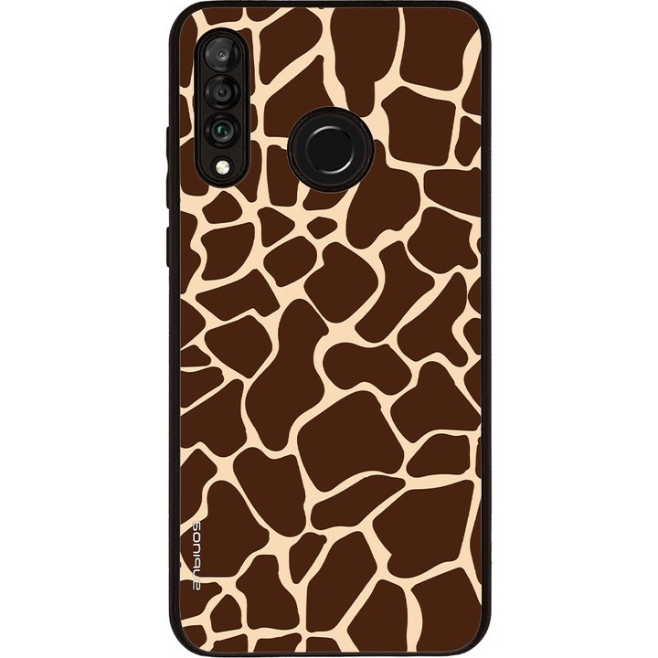Husa telefon Sonique Animal Print Series, Giraffe, silicon, pentru Huawei P30 Lite