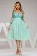 Rochie midi mint cu bust din dantela