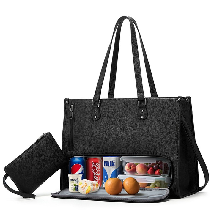 Axroad Mall laptop táska, 16.5 inch, fekete, több rekeszes, állítható vállpánt, 42x30x13cm