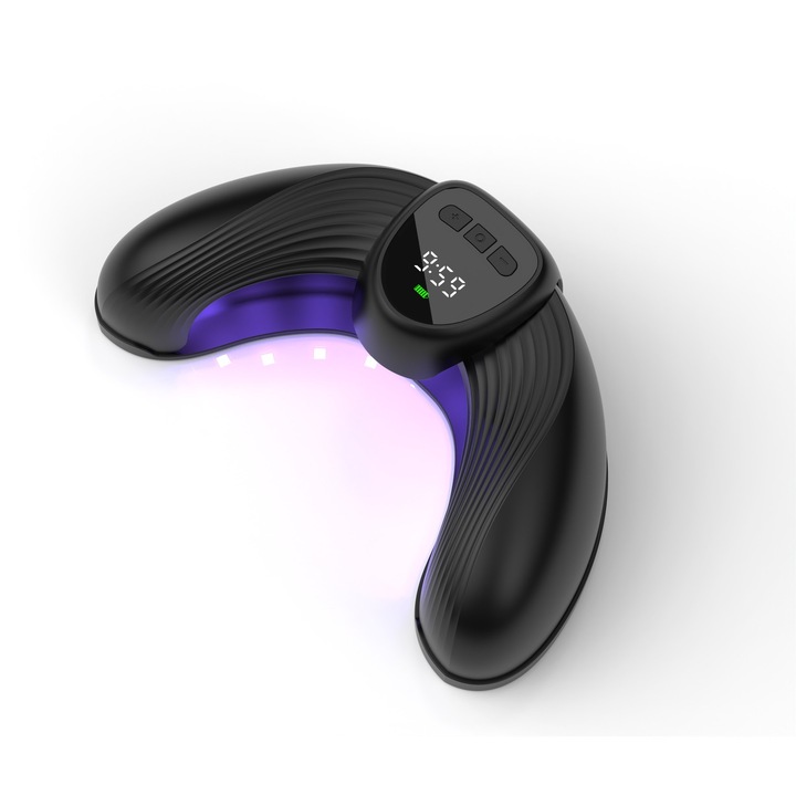 Lampa pentru unghii, forma de semiluna, uscare rapida, sursa de lumina duala